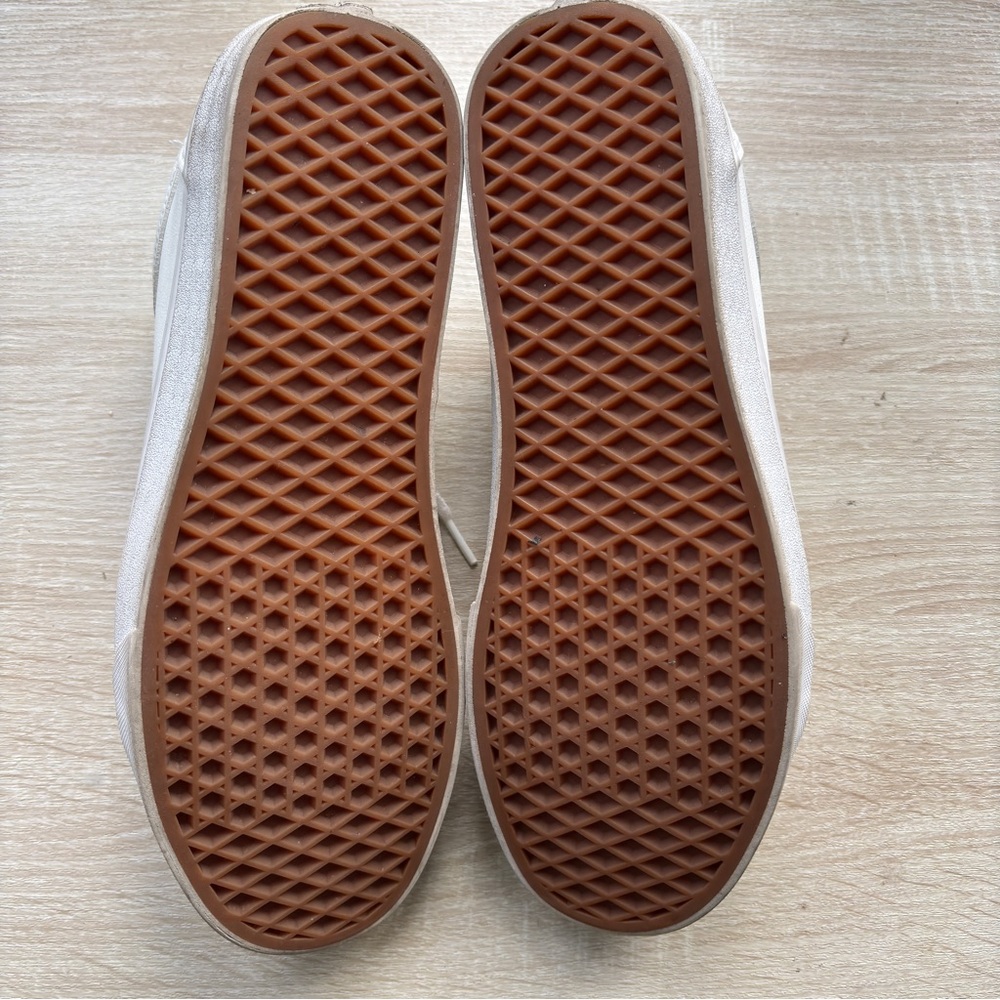 Vans Men's White Leather Sneakers - Picture 5 of 8
